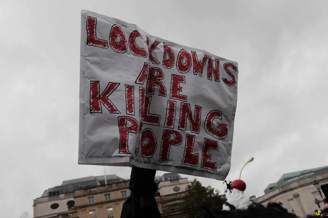 Anti lockdown protest edited
