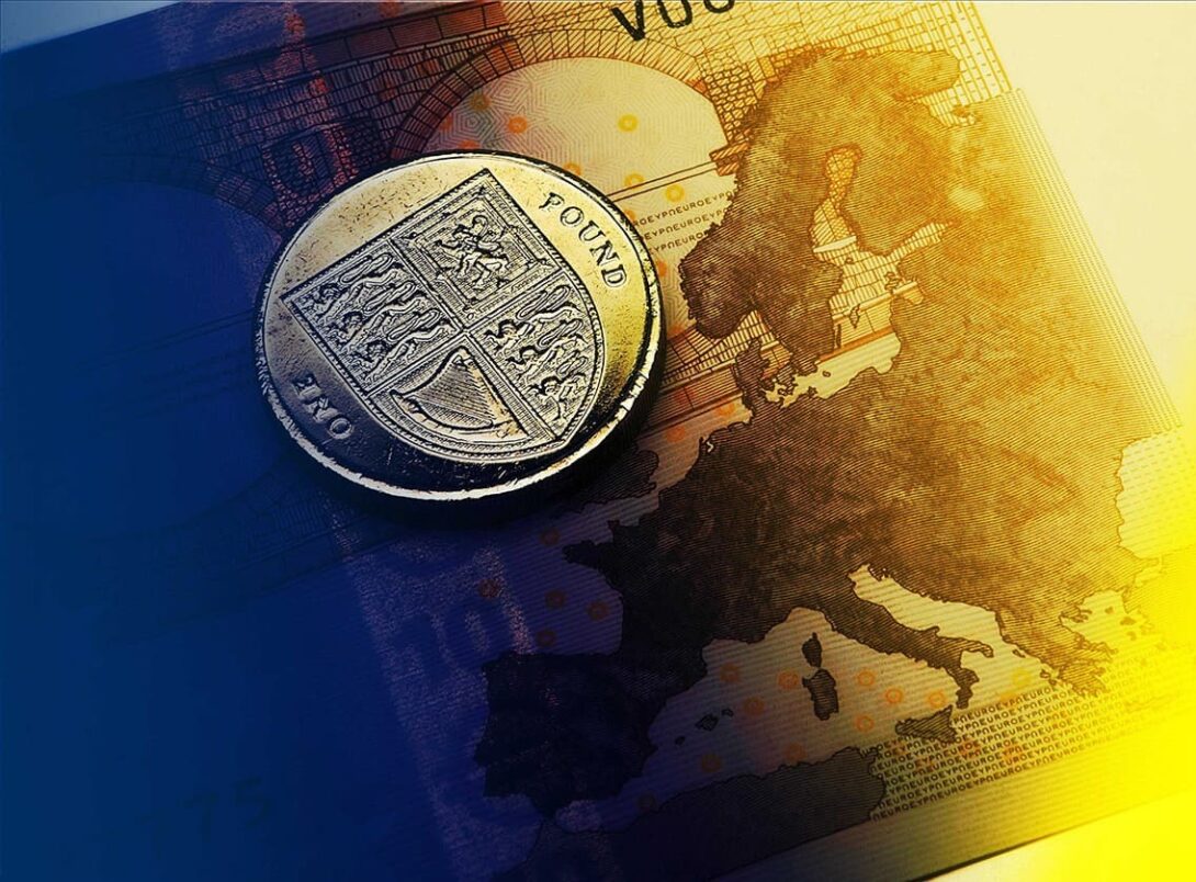 Brexit Euro Pound Blue Yellow