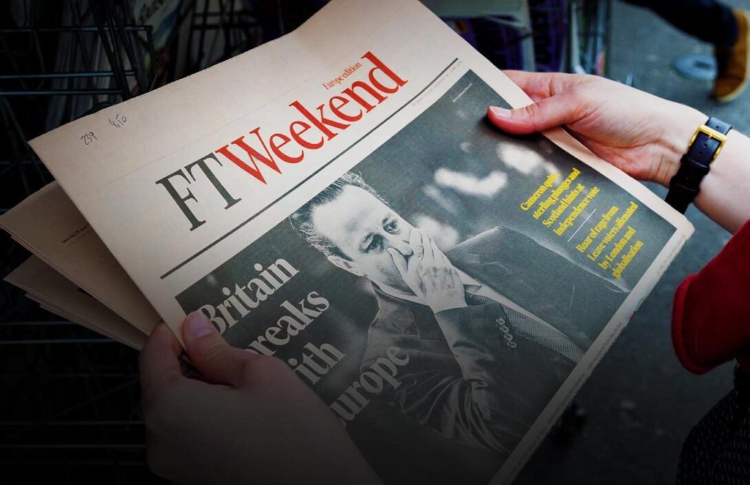 Brexit Newspaper Frontpage Gradient