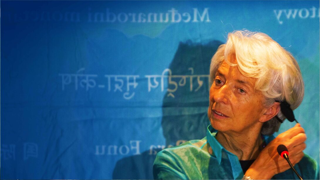 Christine Lagarde Blue Flipped