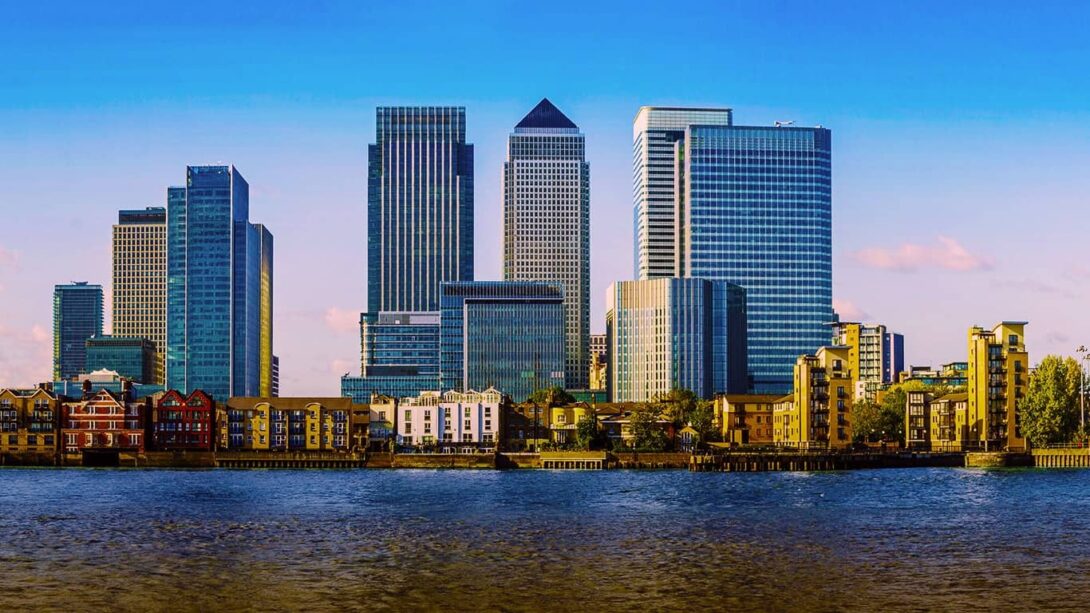 City of London skyline Gradient
