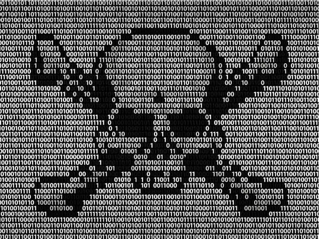 Digital skull and crossbones Edited