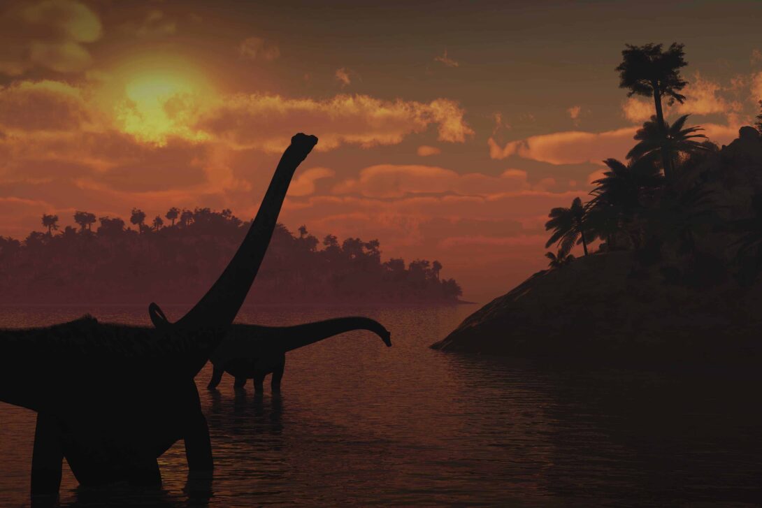 Dinosaurs Sunset Gradient