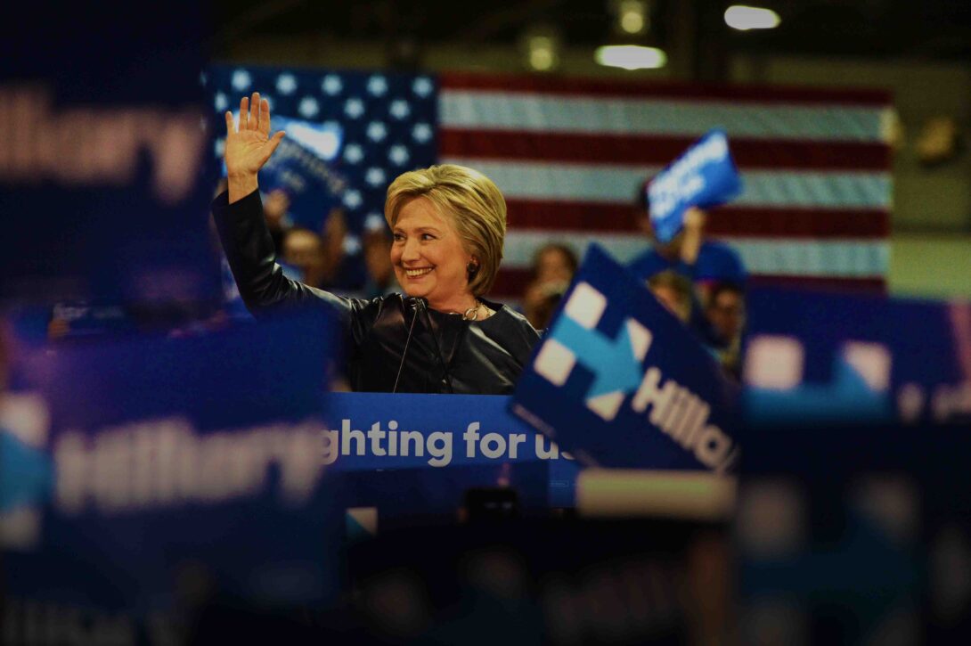 Hillary with Banners Gradient