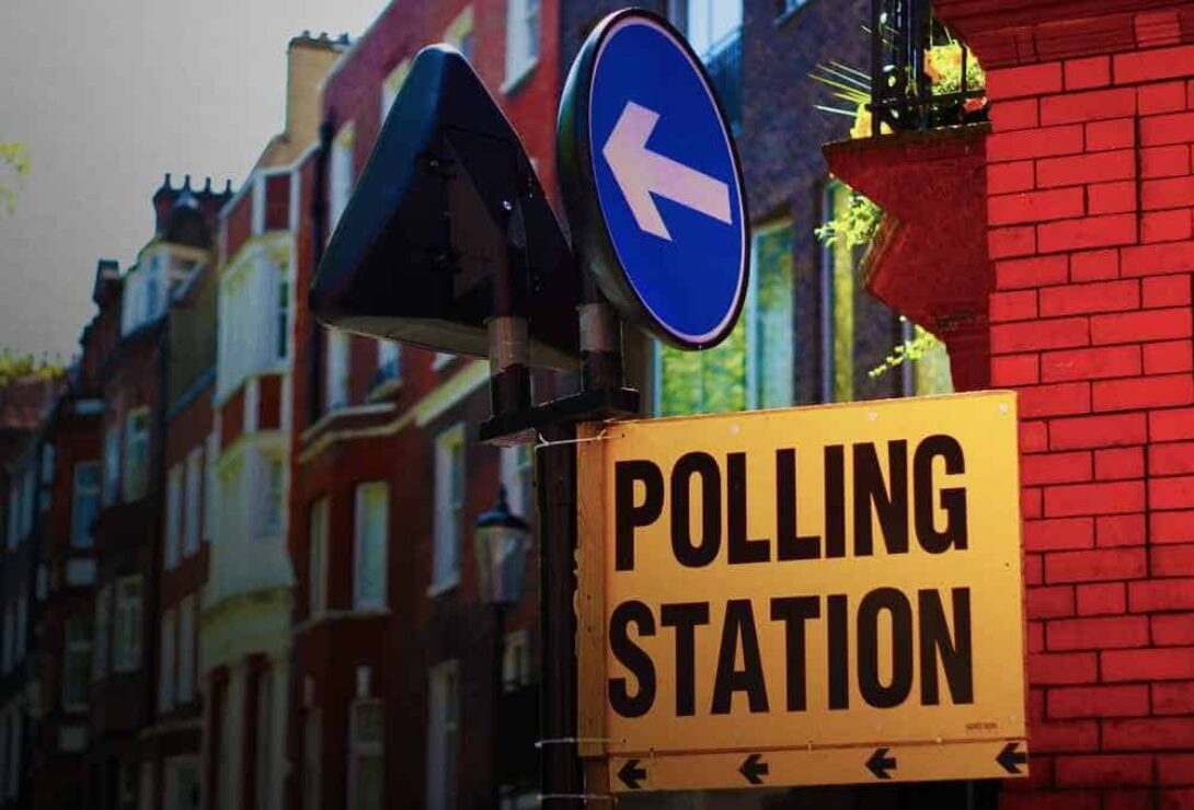 Polling Station Sign Gradient