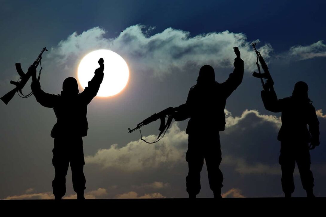 Terrorist silhouette edited