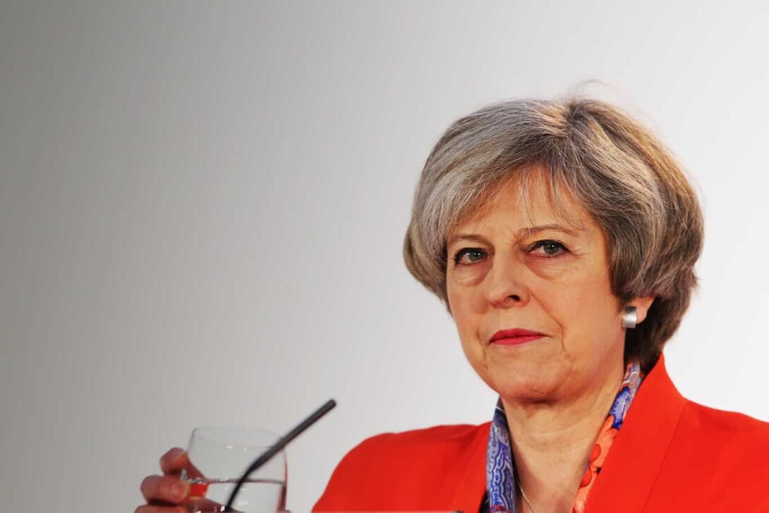 Theresa May White Gradient