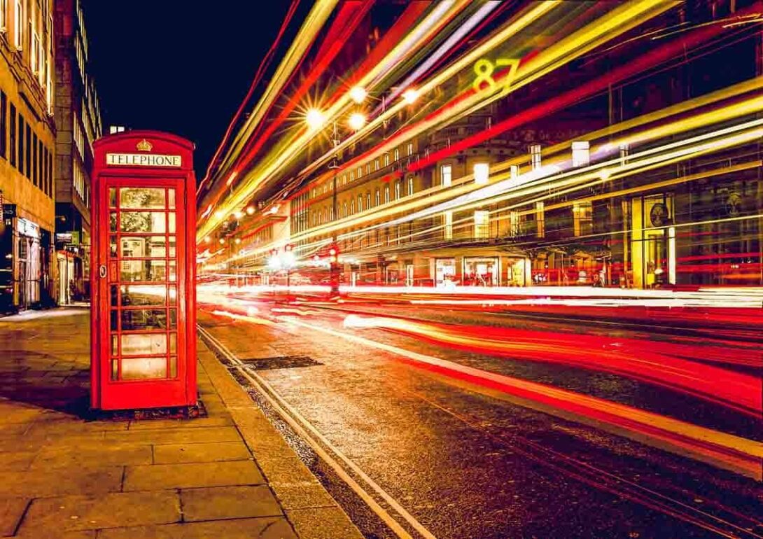 Streets of london at night Edited