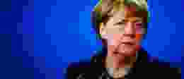 Angela Merkel Blue Background Gradient