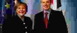 Tony Blair Angela Merkel Blue