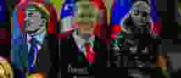 Trump Putin Lenin Dolls Gradient