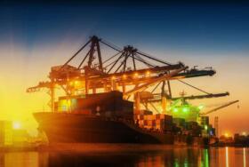Cargo Ship Sun Rise Edited