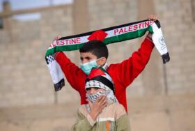 Palestinians in facemasks Edited
