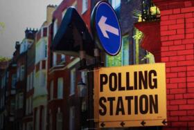 Polling Station Sign Gradient