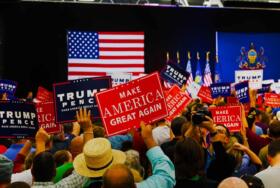 Trump Rally Banners Gradient