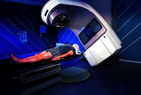 Cancer treatment radiotherapy blue