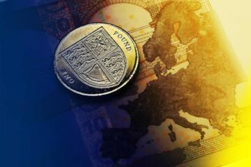 Brexit Euro Pound Blue Yellow