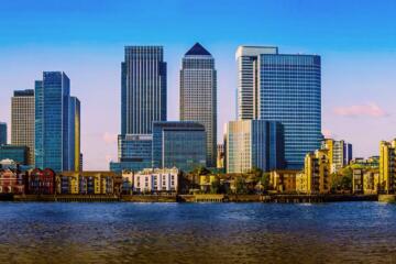 City of London skyline Gradient