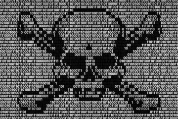 Digital skull and crossbones Edited