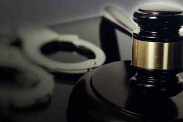 Gavel and Handcuffs Gradient