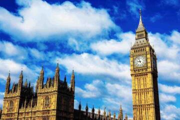 Houses of Parliament Blue Sky Edited