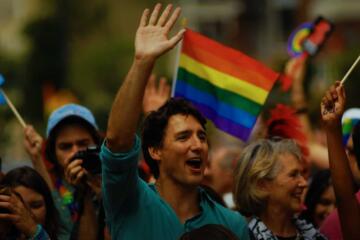 Justin Trudeau Gay Pride Gradient