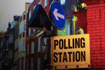 Polling Station Sign Gradient