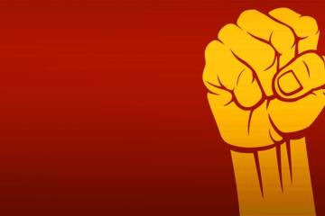 Soviet Flag Fist Gradient
