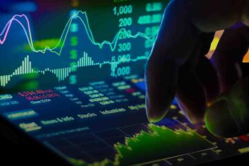 Stock Market Figures Electronic Gradient