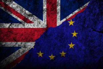 Union Jack European Flag Darkened
