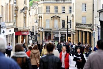 Busy high street
